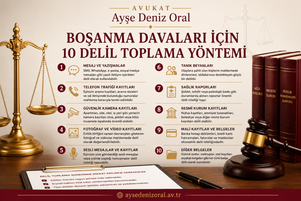 boşanma davaları için 10 delil toplama yöntemi