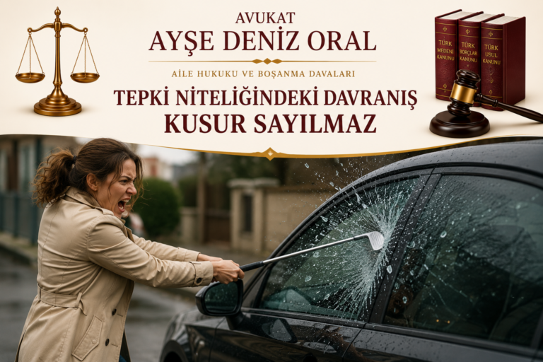tepki niteliğindeki davranış kusur değil