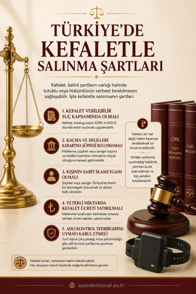 türkiyede kefaletle salınma şartları