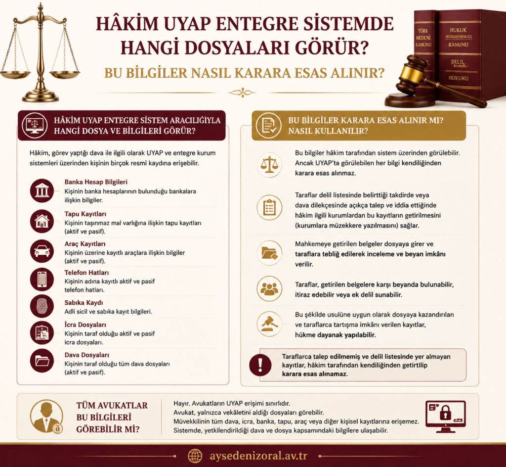 hakim ekranında neleri görür