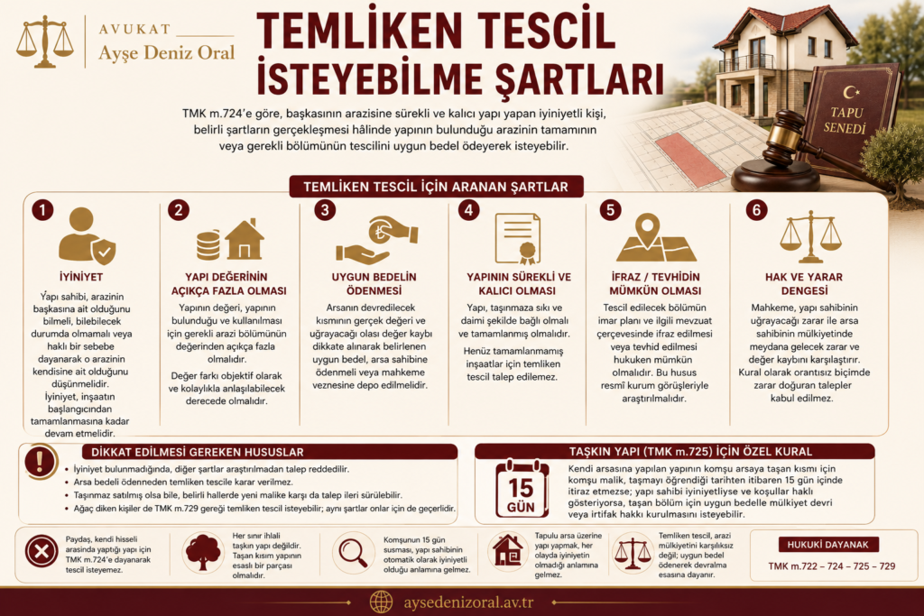 temliken tescilin şartları